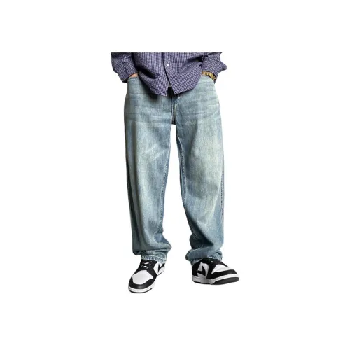 ZHANDASHUAI Синие Унисекс Джинсы
