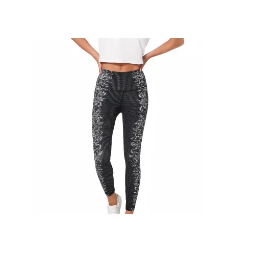 lululemon Wunder Under Спортивные брюки Женские Черный белый Узор