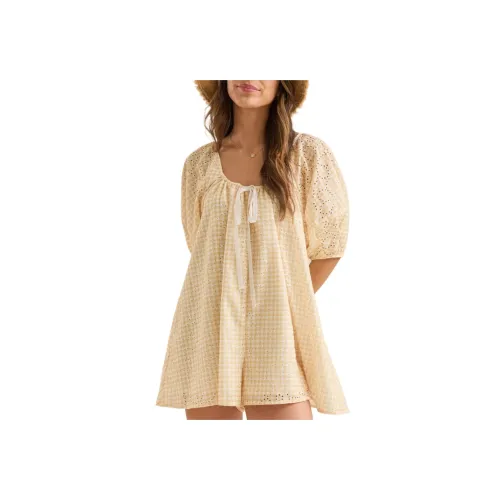 ALTAR'D STATE Posie GINGHAM Комбинезон Короткий рукав Платье Женское