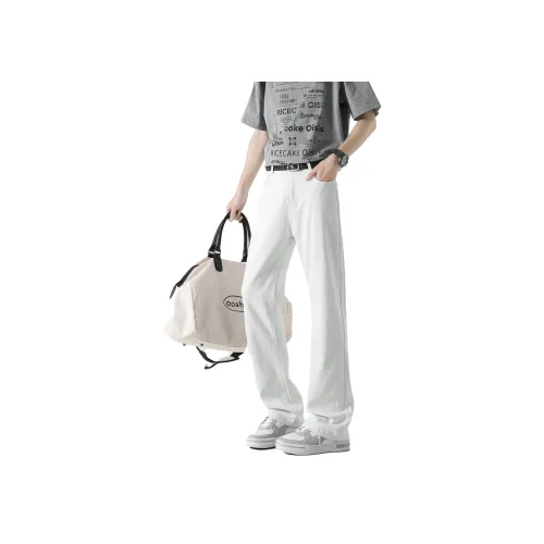 Emoji Белый Мужской Джинсы