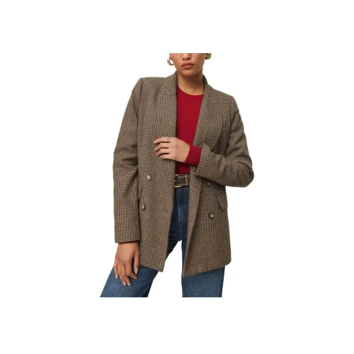 Reformation Winston Blazer Куртки Пальто Женские Лещина Клетка