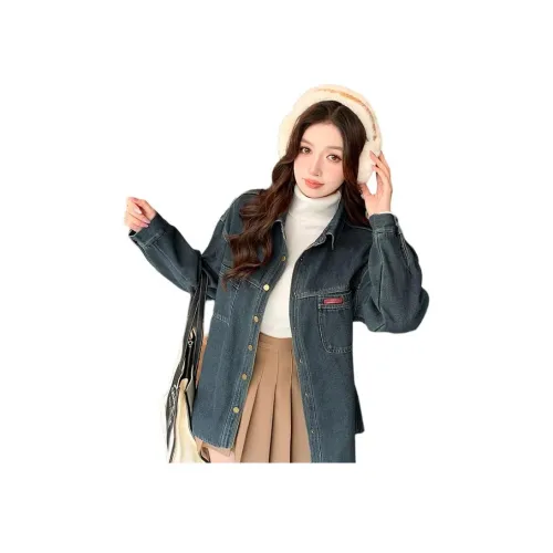 QIAOMONVHAI Denim Jacket Women's