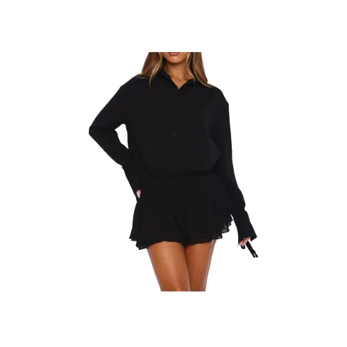 WHITE FOX Длинное платье с длинными рукавами женское