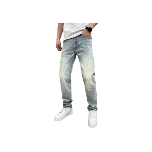 BAOMIKA Светло-синие Унисекс Джинсы