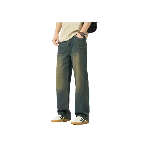 Fingercrox Sunset Rust Washed Jeans Unisex