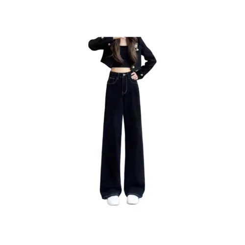 ZHUFEI Черные Женские Джинсы