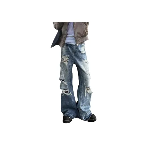 Mulinsen Винтажные синие унисекс джинсы