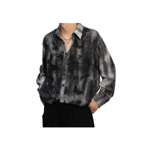 MOO&TONAL Ночной Черный Унисекс Рубашки