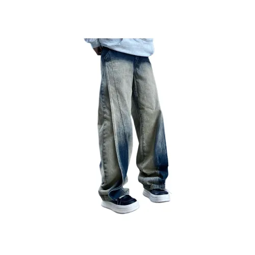 DAFK Винтажные синие мужские джинсы