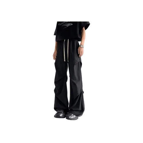 TAOKK Black Unisex Casual Pants TAOKK Черные Унисекс Повседневные Штаны