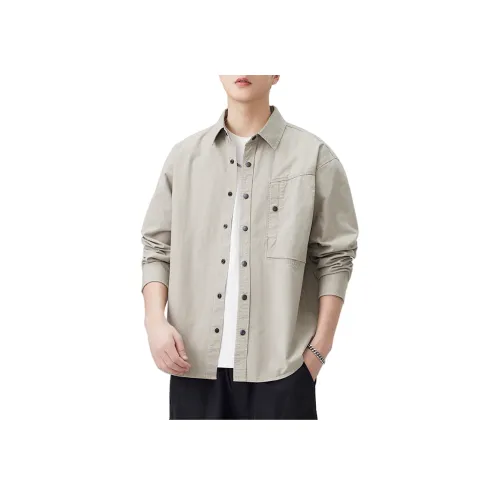 FAIRWHALE Универсальный Модный Бренд Рубашка Куртка Мужская