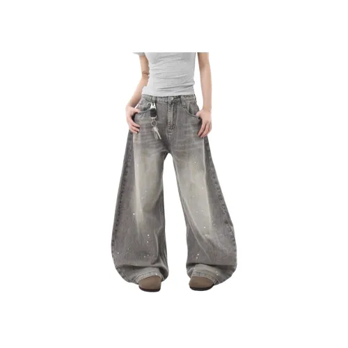 UNDERTIDES Серый Унисекс Джинсы