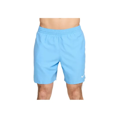 Nike Blue с White Lettering Мужские Пляжные Шорты