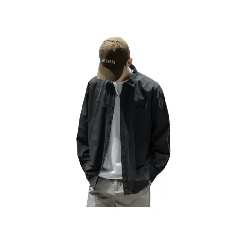 WOOD SOON Повседневная рубашка из 100% хлопка с откладным воротником мужская