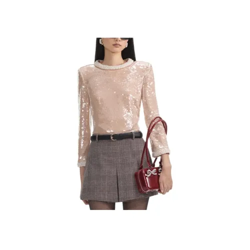 Self Portrait Standard T-Shirt Женская Светлый Золото