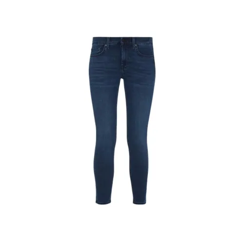 SEVEN FOR ALL MANKIND Темно-синий деним Женские Джинсы