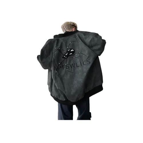 MIIRACER Кожа Куртка Унисекс Черный Серый