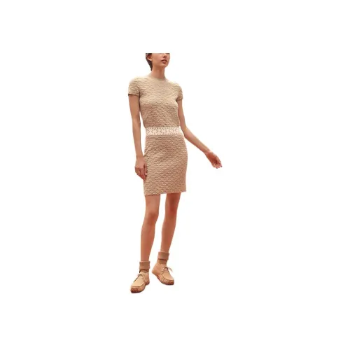 HERMES Экрю Женские Повседневные Короткие Юбки