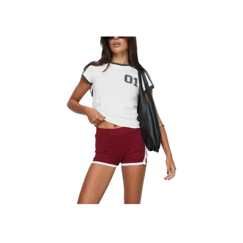 PRINCESS POLLY VERDANIA Шорты Повседневные шорты Женские Красный Красный