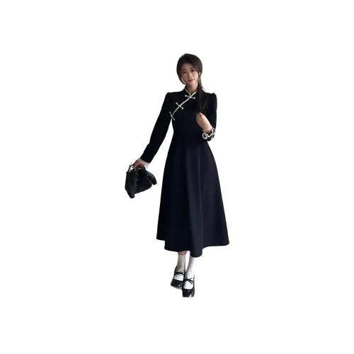 HTHK Длинное платье с длинными рукавами женское