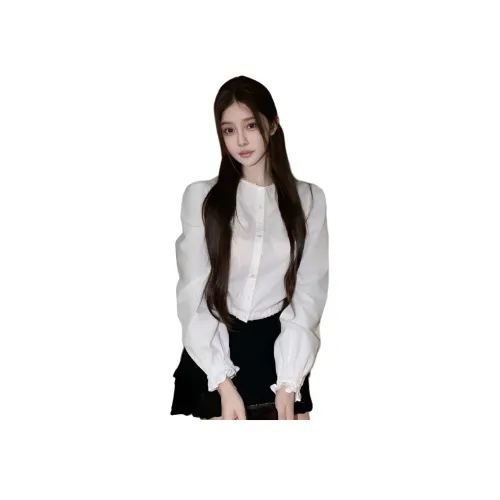 ZVJH Белые Женские Рубашки