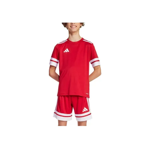 Adidas AEROREADY T Рубашка Squadra 25 Team Red Белый Детский