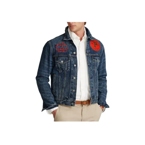 Polo Ralph Lauren Blue Men's Denim Jackets Поло Ральф Лорен Синий Мужской Джинсовый Куртки