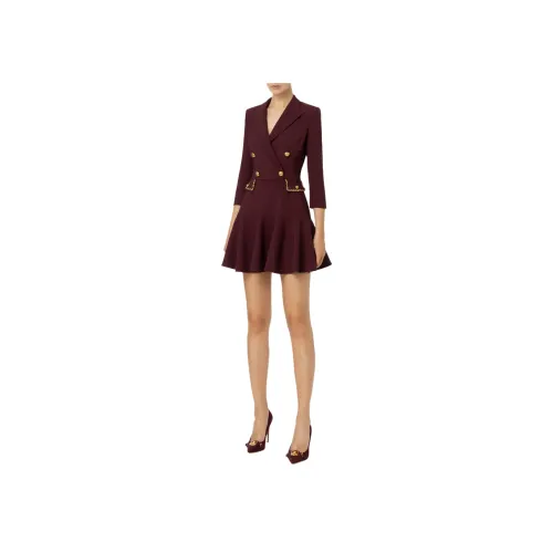 Elisabetta Franchi Red Женские Длинные Рукава Платья