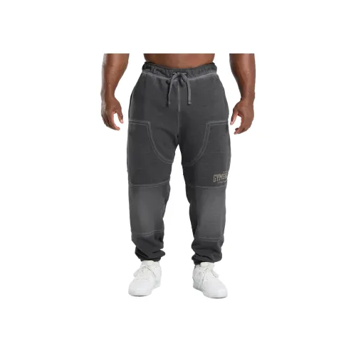 GYMSHARK Вязаные спортивные брюки мужские черные