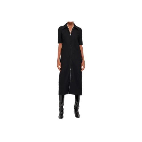 JIL SANDER Black Женские Короткие Платья с Рукавами
