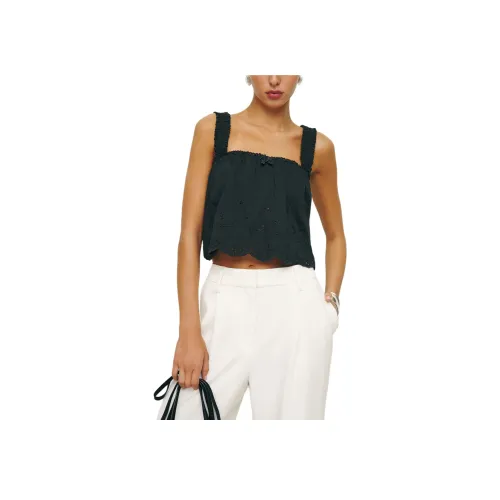 REFORMATION PAIGE Топ Топ на бретелях Женский Черный