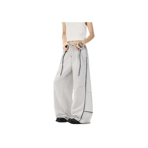 UNDERTIDES Белый Серый Унисекс Джинсы