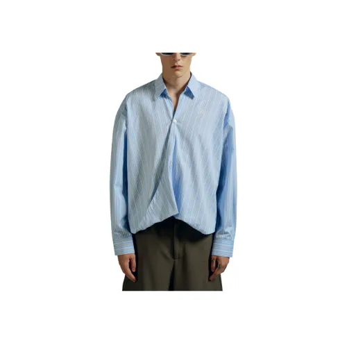 NAMESAKE Blue Men's Shirts NAMESAKE Синий Мужские Рубашки