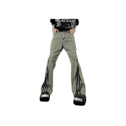 MGXEK Грязно-желтые унисекс джинсы