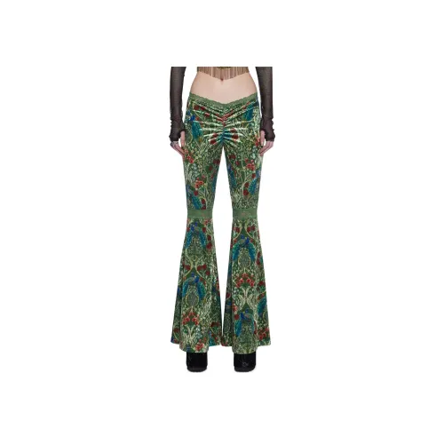 Dolls Kill WIDOW ROMANTIC Mirage Расклешенные штаны Повседневные брюки Женские MULTI Многоцветный