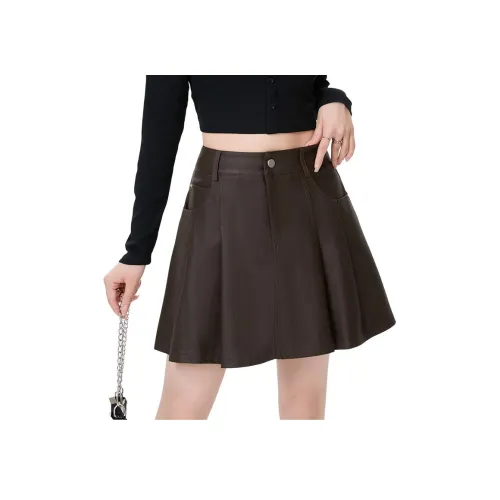 Кожаные короткие юбки MM женские