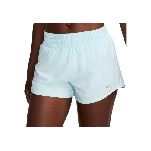 nike Женские Dri Fit MID Шаговый шов 3' Brief Внутренние шорты Повседневные шорты Женские Ледниково-голубой