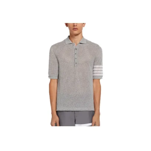 THOM BROWNE Серый Мужской Поло
