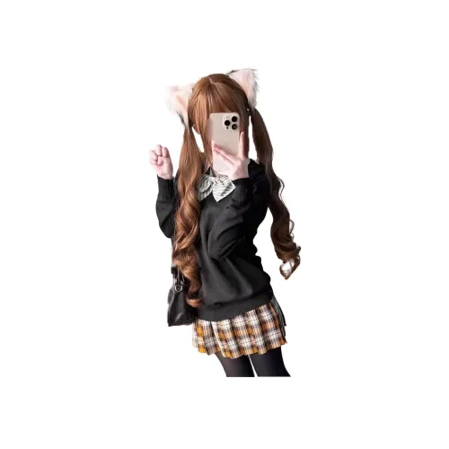 Northward Incline 85cm Длинная кудрявая двуххвостая женская парик JK Lolita Большая волна Аниме COS