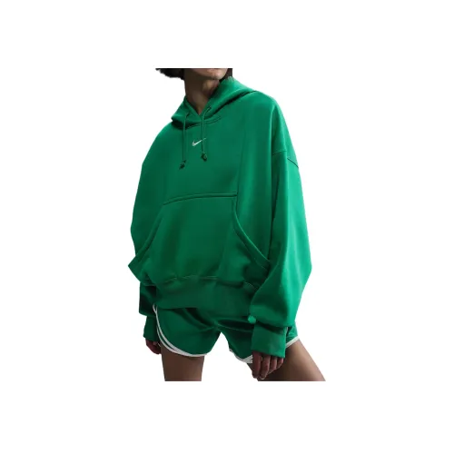 nike Sportswear Phoenix Fleece Толстовка Женская Стадион Зеленый Ground Парус