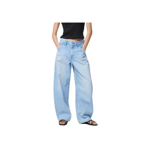 UNIQLO Розовые/синие Женские Джинсы