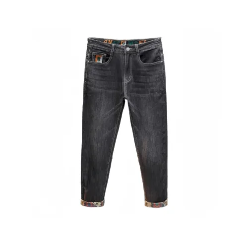 CAT'S PAW Черный Унисекс Джинсы