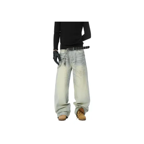 JHYQ Blue Unisex Jeans JHYQ Синий Унисекс Джинсы