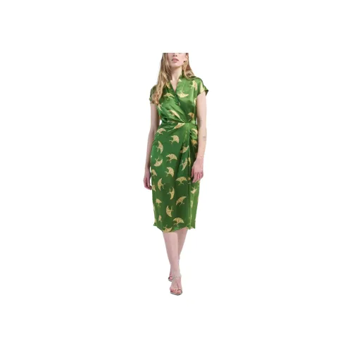 DRIES VAN NOTEN Зеленые Женские Платья без рукавов
