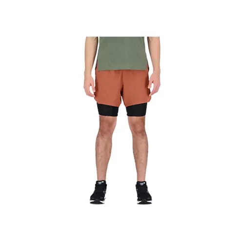 New Balance Короткий Q Speed 5 Дюйм 2 В 1 Повседневные шорты Мужской Сандаловое дерево