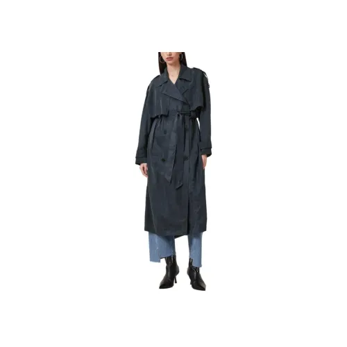 ALLSAINTS Черница Синий Женский Тренч
