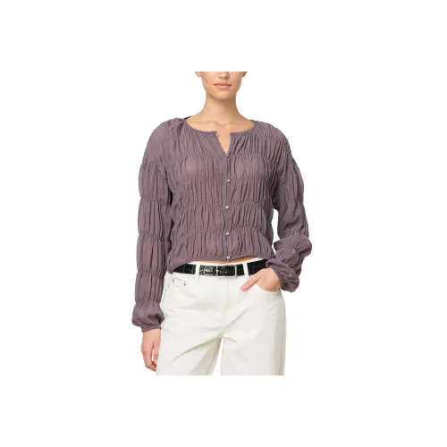 GLASSONS Прозрачная блуза с оборками рубашка женская