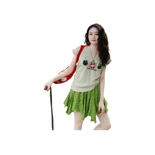 MORii Зеленый Женские Комплекты с юбкой