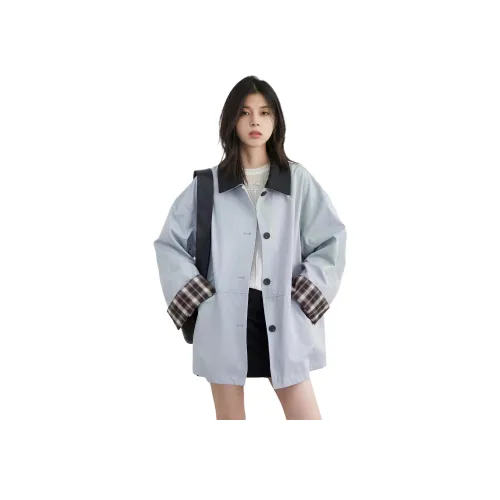 CHIC VEN Серый Синий Женский Тренч