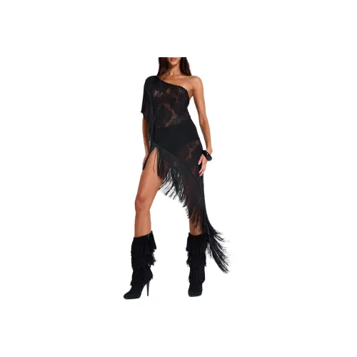 Jaded London SS25 Vivienne Lace Fringe Sleeveless Dress Women's